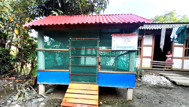 হাঁস-মুরগি পালনে পরিবেশ বান্ধব ঘর পেয়ে খুশি বোরহানউদ্দিনের ১১১ পরিবার
