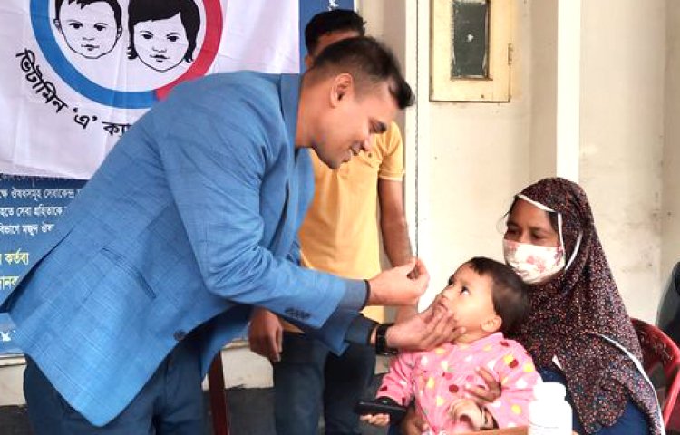 লালমোহনে ভিটামিন-এ প্লাস খাওয়ানো হলো ৪৩ হাজার ৫৮৬ শিশুকে