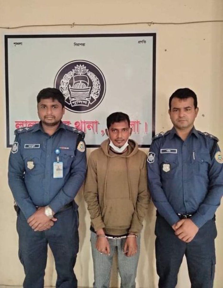 লালমোহনে ওয়ারেন্টভুক্ত ও সাজাপ্রাপ্ত আসামি ভাস্কর গ্রেফতার