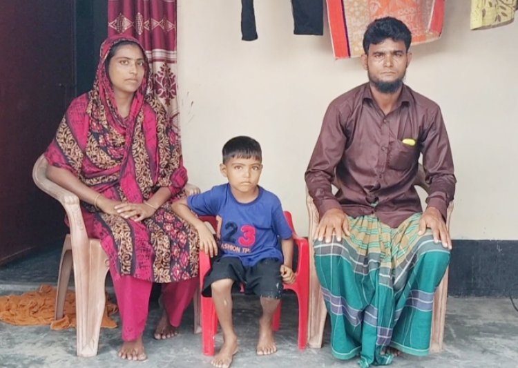 লালমোহনে সন্তানের চিকিৎসায় নিঃস্ব পরিবার, সহযোগিতার করুণ আকুতি