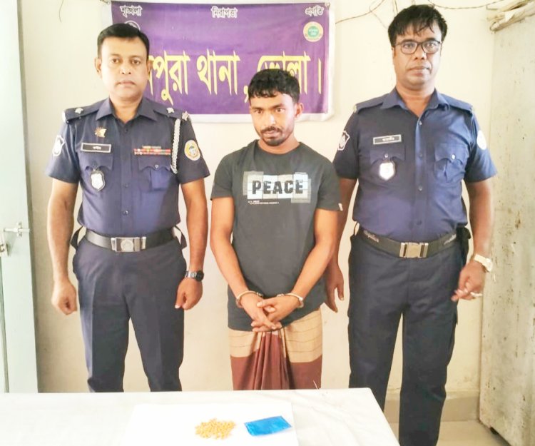 মনপুরার মাদক কারবারি মিজান আটক