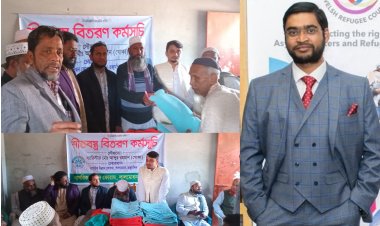 ব্যারিস্টার আব্দুর রহমান খোকার পক্ষে  লালমোহন-তজুমদ্দিনে শীতবস্ত্র বিতরণ 